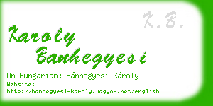 karoly banhegyesi business card